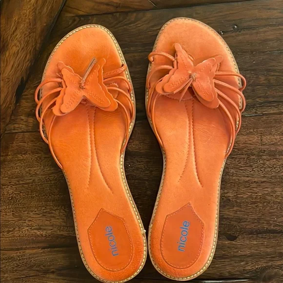 🦋 Nicole Women's Orange Sandals - Picture 6 of 11